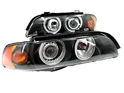 1997-2003 Chrome Dual Halo Projector Headlights For BMW E39 5-Series 528i/540i • $119.99