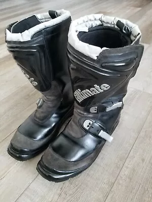 Altimate Motorcycle Boots Mens Riding Racing Sport Leather Boots Sz US 10 EUR 43 • $45.90