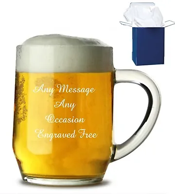 Personalised 1 Pint Glass Tankard 18th 21st 30th Birthday Free Gift Box • £9.95