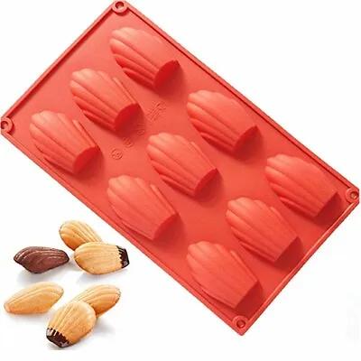 £7.99 • Buy Silicone Madeleine Mould X9 Shells Cake Viennese Biscuits Pastries Tray