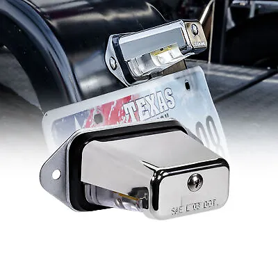 Chrome 12V DC Surface-Mount DOT LED License Plate Light For Boat Trailer UTV ATV • $9.99