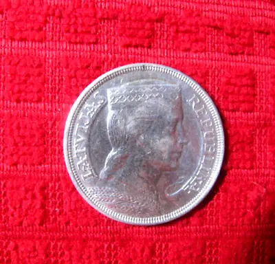 1929 Latvia 5 Lati AU Silver Coin ... #1094 • $55