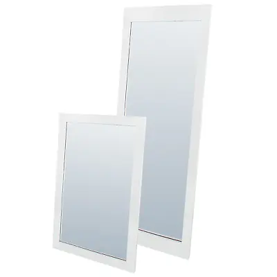 White Bedroom Bathroom Mirror Wall Mounted Dressing Room Living Hall Full Length • £19.99