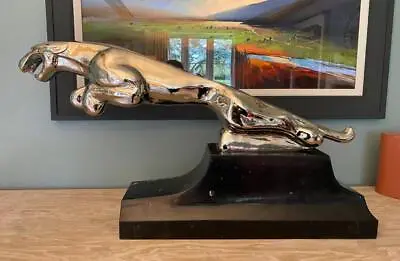 Giant Leaping Jaguar Bronze Sculpture - Car Mascot Inspired - 95cm Long - 60kg • £1995