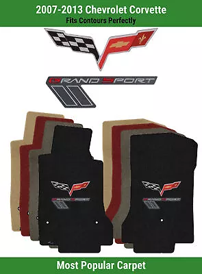 $182.99 • Buy Lloyd Ultimat Front Mats For '07-13 Corvette W/GS Red/Silver On Ebony & C6 Flags