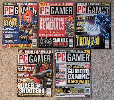 PC Gamer Magazine Lot - 5 Issues - April May June September November 2002 • $14.95