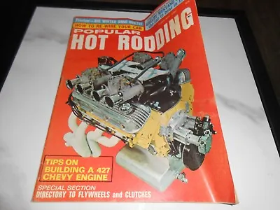 Popular Hot Rodding Feb 1967 Shelby Mustang GT 350 Chevy 427 Drag Meets • $5
