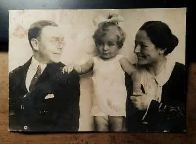 Rudolf Schmitz With Wife Ellen Born Clemm Von Hohenberg With Daughter Renate / Photo • $8.41