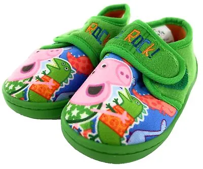 George From Peppa Pig Boys Slippers With Adjustable Strap • £14.99