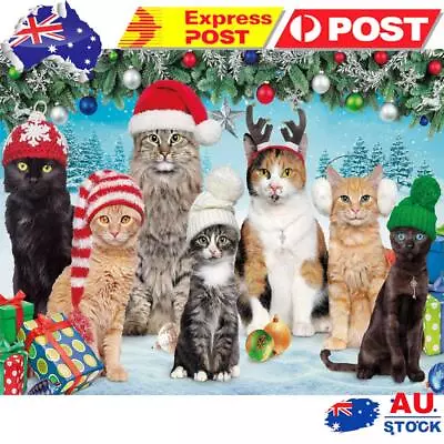 DIY Diamond Painting Kit Christmas Cats Square Diamond Picture Handicraft • $11.09