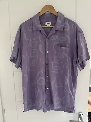 Obey Scribbles Shirt Lavender Size L. • £18