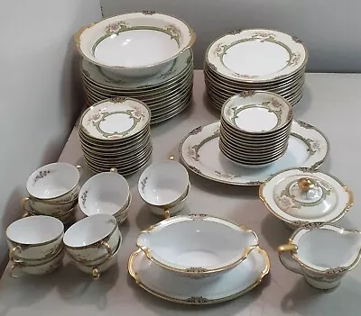 65pc Vintage Noritake Floreal Flower Pattern Dinnerware Set Plate Bowl Sugar Cup • $285