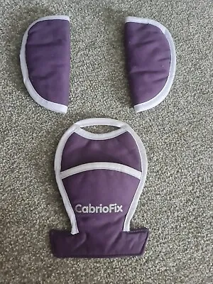 Genuine Maxi Cosi Cabriofix Car Seat Shoulder Harness Crotch Pads Purple Grape • £9.99