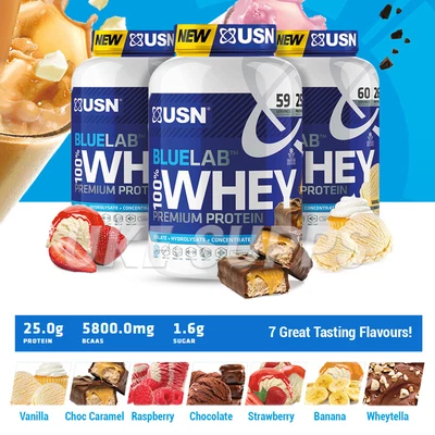 £62.99 • Buy USN Blue Lab Whey 2Kg 100% Hydrolysate Whey Protein Isolate Powder Premium Shake