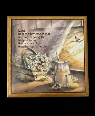 H&R Johnson Made In England Religious Spiritual Tile Trivet Framed Wall Decor  • $22