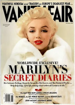 Marilyn Monroe Magazine Clipping - Vanity Fair Magazine - November 2010 • $10