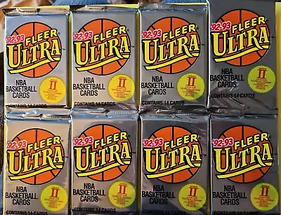 Lot Of 8 '92-'93 Fleer Ultra Series 2 Basketball Lot  14-Card Packs New Sealed • $15.99