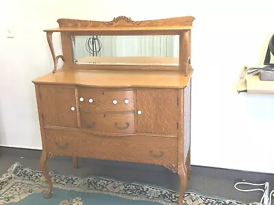 Antique Oak Dresser With Original Mirror  • $1495