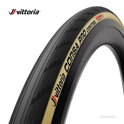 Vittoria CORSA PRO CONTROL Tubeless-Ready Road Tire : 700x28 Mm BLACK/TAN • $99.99