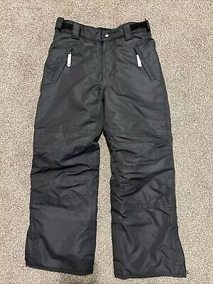 Muddy Puddles Warm Winter Waterproof Padded Lined Ski Trousers 7-8 Years Black • £9.99