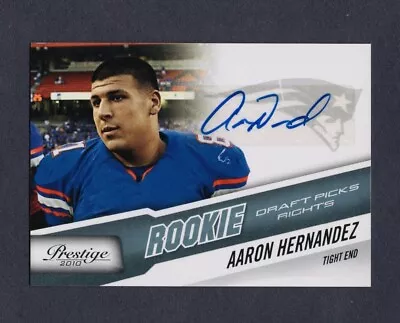 2010 Panini Prestige Aaron Hernandez Rookie RC Auto. /399 • $90