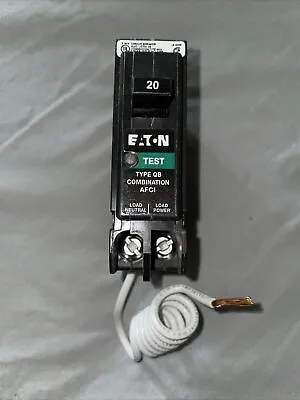 NEW EATON QBH1020CAF  1 Pole 20 Amp AFCI Breaker 22kA 120v Bolt On QBHGF • $149.95