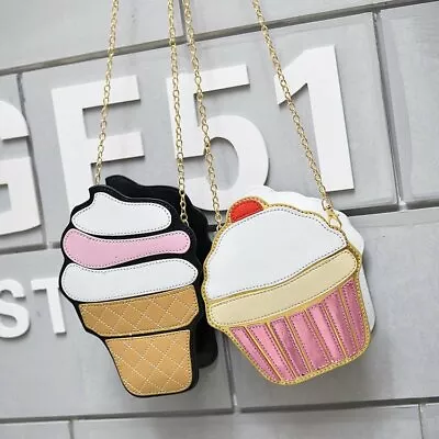£13.07 • Buy Crossbody Bag Cupcake Ice Cream Hamburger Popcorn Girls Kids Shoulder Messenger