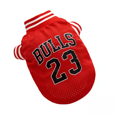 Summer Dog Clothes Mesh Breathable Sport Jersey Basketball Clothes Puppy T-Shirt • $6.99