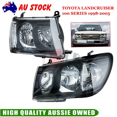 $271.70 • Buy HeadLights Head Lights For Toyota Landcruiser 100 Series 1998-2005 Altezza Black