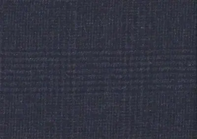 100% Wool Yorkshire Tweed Fabric Navy Blue & Grey Shadow Check • £24.65