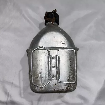 Vintage Metal Military Army Canteen With Cup - Made In Japan • $32