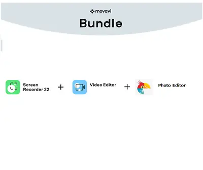 BUNDLE Deal  : Movavi Screen Recorder 2024  + Photo Editor + Video Editor Bundle • $69.95