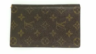 Louis Vuitton Rare Vtg LV Monogram Wallet Organizer Cards & Bills '80s Authentic • $69.72