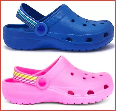 Kids Infant Beach Clogs Boys Girls Sandals Shoes Breathable Crocs UK Size 1-13 • £11.99