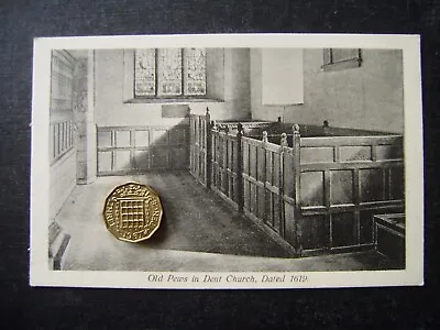 Dent Church Old Pews Dated 1619 Yorkshire Postcard • £2.95