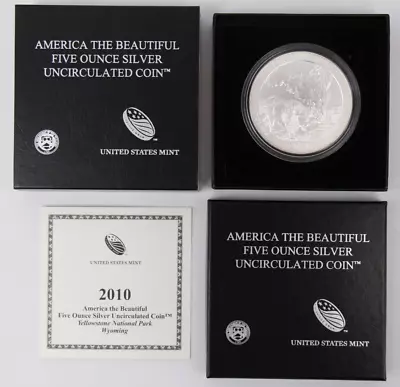 2012 P Yellowstone Park ATB Quarter Burnished 5oz Unc Silver Coin W Box & COA • $249.95