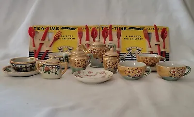 Vintage Miniature Doll China Variety Of Teacups Plates Teapot Japan 1930 • $7.99