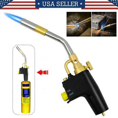 High Intensity Mapp Propane Gas Torch Brass Head Trigger Start Welding Torch Kit • $32