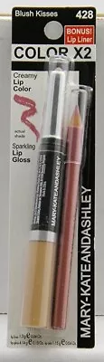 Mary-kate & Ashley Color X2 Lip Color & Gloss W/ Lip Liner- Blush Kisses  Pink • $10