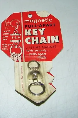 Vintage Magnetic Pull A Part Valet Key Ring Chain New On Original Card  • $9.95