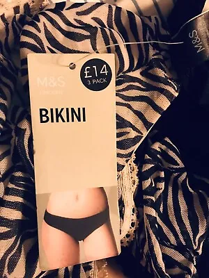 M&S 3pack Bikini Sizie 6 UK. Underwear. New With Tags. • £5