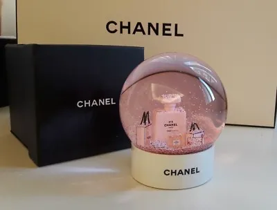 CHANEL Logo Crystal Mini Snow Globe Dome Christmas Novelty New Gift Box • $393.21