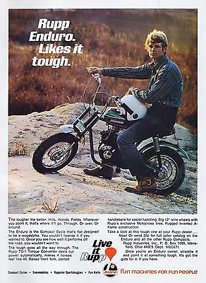 Rupp Enduro Vintage Mini Bike Minicycle Sales Ad • $21.38