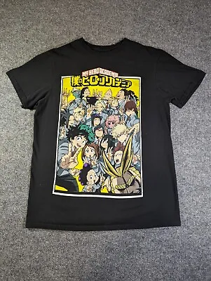 My Hero Academia T-Shirt Men's M Group Selfie Peace Sign Anime Cartoon Black • $4.29