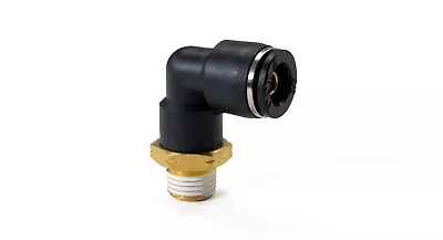 1/4  Male NPT To 3/8  Push To Connect Elbow Fitting - Accepts 3/8  Air Line • $10.02