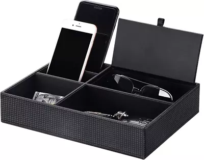 Mens Valet Tray Dresser Organizer Nightstand Organizer For Mens Accessories Jewe • $25.99