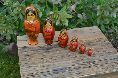 Set Of 6 Vintage Russian Nesting Matryoshka Doll • £14.99