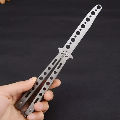 Butterfly Trainer Training Dull Tool Black Metal Knife Practice NEW • $5.43