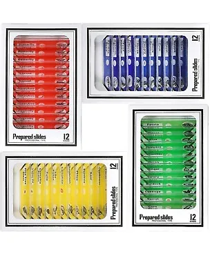 24 Slides Prepared Microscope Slides Plants And Insects Home School Educational • $14.99
