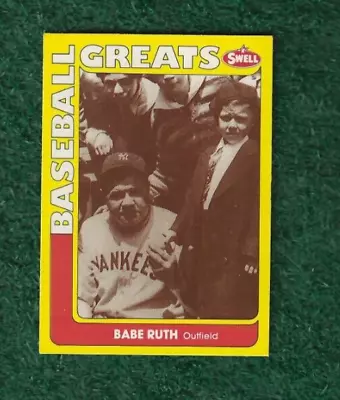 Babe Ruth - Mlb Hof - 1991 Swell Baseball Greats - Card # 124 - New York Yankees • $2